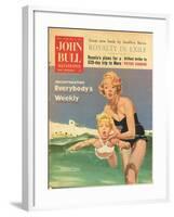 John Bull, Holiday Swimming Lessons Magazine, UK, 1950-null-Framed Giclee Print