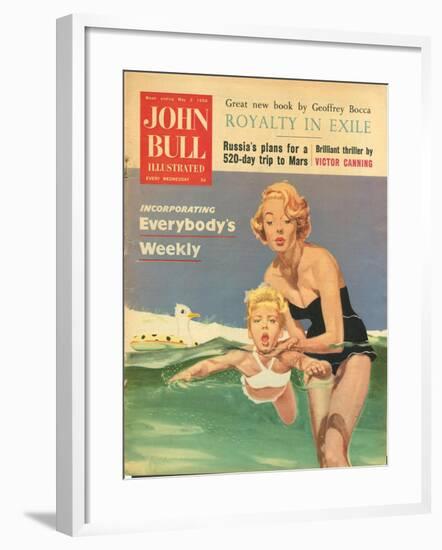 John Bull, Holiday Swimming Lessons Magazine, UK, 1950-null-Framed Giclee Print