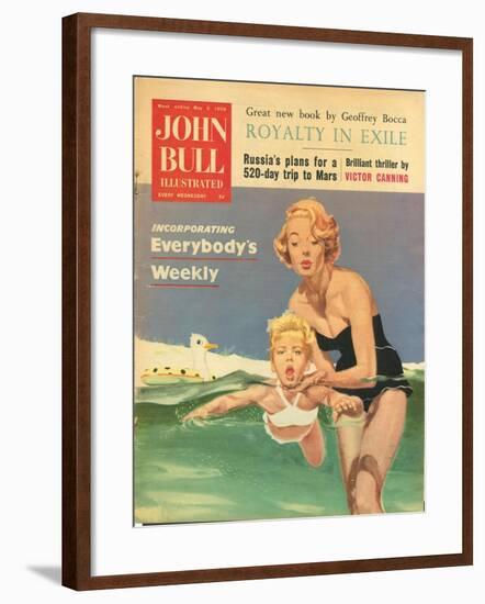 John Bull, Holiday Swimming Lessons Magazine, UK, 1950-null-Framed Giclee Print