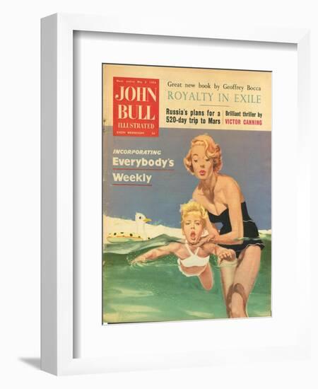 John Bull, Holiday Swimming Lessons Magazine, UK, 1950-null-Framed Giclee Print
