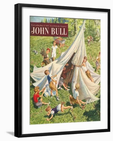 John Bull, Holiday Tents Camping Accidents Disasters Magazine, UK, 1950-null-Framed Giclee Print