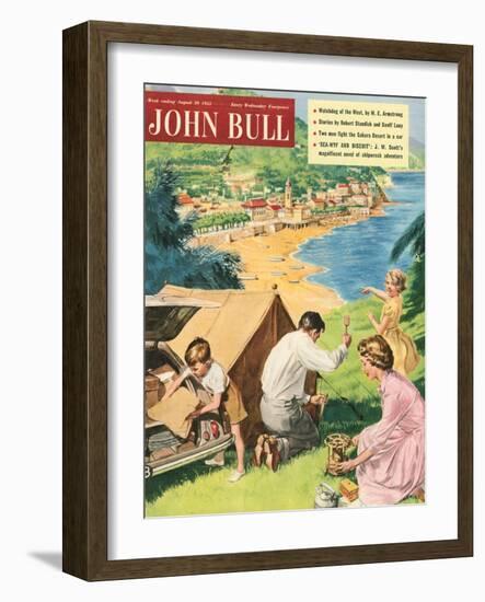 John Bull, Holiday Tents Camping Beaches Seaside Magazine, UK, 1950-null-Framed Giclee Print