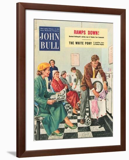 John Bull, Launderettes Washing Machines Appliances Magazine, UK, 1954-null-Framed Giclee Print