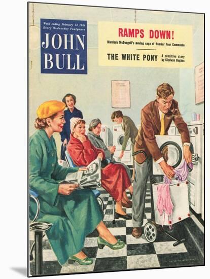 John Bull, Launderettes Washing Machines Appliances Magazine, UK, 1954-null-Mounted Giclee Print