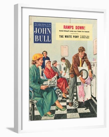 John Bull, Launderettes Washing Machines Appliances Magazine, UK, 1954-null-Framed Giclee Print