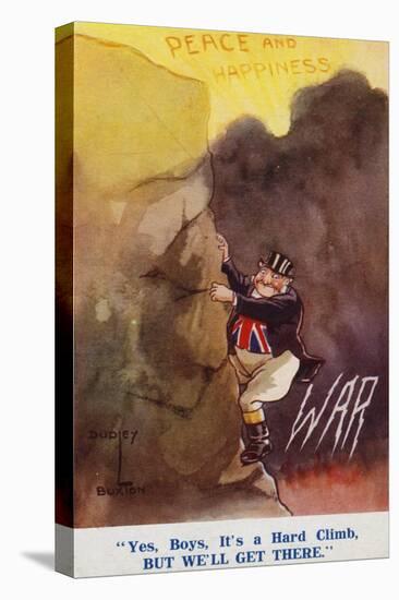 John Bull Making the Climb from War to Peace and Happiness-null-Stretched Canvas