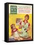 John Bull, Mothers and Daughters Baking Mince Pies Magazine, UK, 1958-null-Framed Stretched Canvas