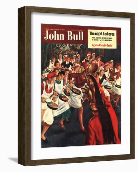 John Bull, Pancakes Day Races Magazine, UK, 1951-null-Framed Giclee Print