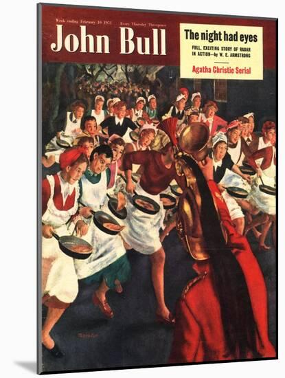 John Bull, Pancakes Day Races Magazine, UK, 1951-null-Mounted Giclee Print