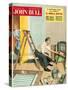 John Bull, People Watching Televisions, DIY Decorating Magazine, UK, 1950-null-Stretched Canvas