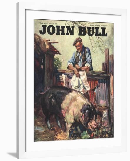 John Bull, Pigs Farms Farmers Magazine, UK, 1946-null-Framed Giclee Print