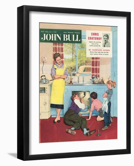 John Bull, Plumbers Plumbing DIY Mending Kitchens Sinks Magazine, UK, 1950-null-Framed Giclee Print