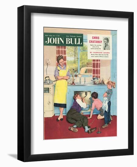 John Bull, Plumbers Plumbing DIY Mending Kitchens Sinks Magazine, UK, 1950-null-Framed Premium Giclee Print