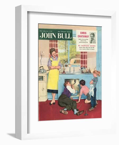 John Bull, Plumbers Plumbing DIY Mending Kitchens Sinks Magazine, UK, 1950-null-Framed Giclee Print