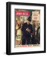 John Bull, Police Giving Parking Tickets Magazine, UK, 1956-null-Framed Giclee Print