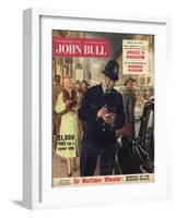 John Bull, Police Giving Parking Tickets Magazine, UK, 1956-null-Framed Giclee Print