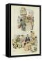 John Bull's Trip to the Continent-Hugh Thomson-Framed Stretched Canvas