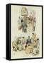 John Bull's Trip to the Continent-Hugh Thomson-Framed Stretched Canvas