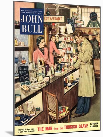 John Bull, Shopping Cosmetic Counter Make-Up Makeup Womens Magazine, UK, 1953-null-Mounted Giclee Print