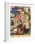 John Bull, Shopping Cosmetic Counter Make-Up Makeup Womens Magazine, UK, 1953-null-Framed Giclee Print