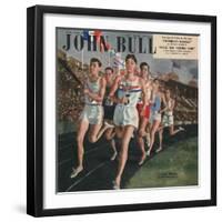 John Bull, Sports Races Athletes Runners Running Olympics Athletics Magazine, UK, 1948-null-Framed Giclee Print