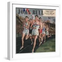 John Bull, Sports Races Athletes Runners Running Olympics Athletics Magazine, UK, 1948-null-Framed Giclee Print