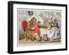 John Bull Taking a Luncheon, or British Cooks, Cramming Old Grumble-Gizzard with Bonne-Chere,…-James Gillray-Framed Giclee Print