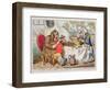 John Bull Taking a Luncheon, or British Cooks, Cramming Old Grumble-Gizzard with Bonne-Chere,…-James Gillray-Framed Giclee Print