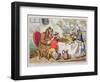 John Bull Taking a Luncheon, or British Cooks, Cramming Old Grumble-Gizzard with Bonne-Chere,…-James Gillray-Framed Giclee Print