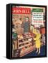 John Bull, Ties Salesman Salesmen Girls Gifts Shopping Mens Magazine, UK, 1957-null-Framed Stretched Canvas