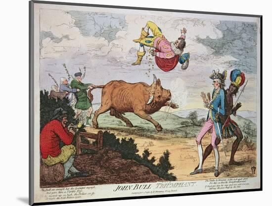 John Bull Triumphant, published by William Humphrey, 4th January 1780-James Gillray-Mounted Giclee Print