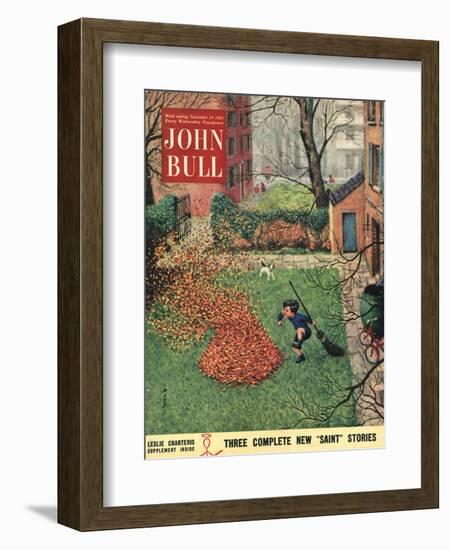 John Bull, Windy Autumn Dogs Magazine, UK, 1953-null-Framed Giclee Print