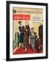 John Bull, Womens Fur Coats Saleswoman Shop Assistants Husbands Shopping Magazine, UK, 1957-null-Framed Giclee Print