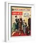 John Bull, Womens Fur Coats Saleswoman Shop Assistants Husbands Shopping Magazine, UK, 1957-null-Framed Giclee Print