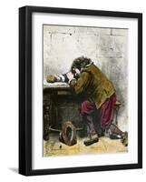 John Bunyan Dreaming, 17th Century-null-Framed Giclee Print