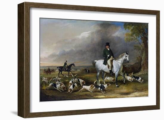 John Burgess of Clipstone, Nottinghamshire, on a Favourite Horse, with His Harriers-John Ferneley-Framed Giclee Print