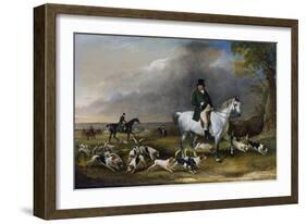 John Burgess of Clipstone, Nottinghamshire, on a Favourite Horse, with His Harriers-John Ferneley-Framed Giclee Print