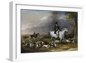 John Burgess of Clipstone, Nottinghamshire, on a Favourite Horse, with His Harriers-John Ferneley-Framed Giclee Print