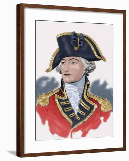 John Burgoyne (1722-1792). Colored Engraving.-Tarker-Framed Giclee Print