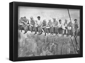 John C Ebbets Lunch Atop A Skyscraper Photo Art Print Poster-null-Framed Poster