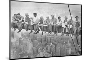 John C Ebbets Lunch Atop A Skyscraper Photo Art Print Poster-null-Mounted Poster