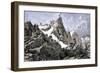 John C. Freemont Planting the U.S. Flag on the Colorado Rockies, c.1842-null-Framed Giclee Print