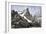 John C. Freemont Planting the U.S. Flag on the Colorado Rockies, c.1842-null-Framed Giclee Print