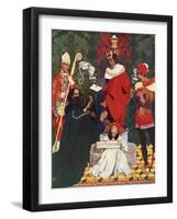 John Cabot Receives Charter from King Henry VII-null-Framed Art Print