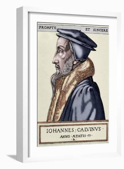 John Calvin (1509-1564). French Theologian and Pastor during the Protestant Reformation.-Tarker-Framed Giclee Print