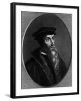 John Calvin in Undated Engraving-null-Framed Giclee Print