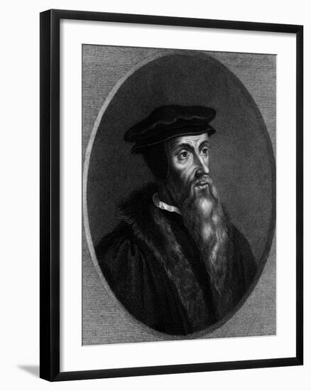 John Calvin in Undated Engraving-null-Framed Giclee Print