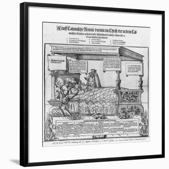 John Calvin on his Death Bed-Jacob Lederlein-Framed Giclee Print