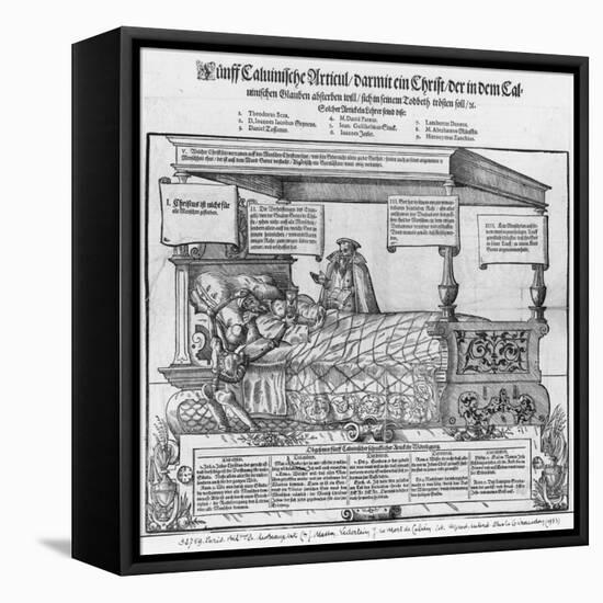 John Calvin on his Death Bed-Jacob Lederlein-Framed Stretched Canvas