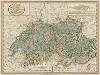 Vintage Map of Switzerland-John Cary-Art Print